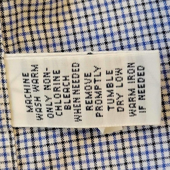 Polo Ralph Lauren Shirt Oxford Men's XL 17 Blue Plaid LS Button Down Cotton - Picture 8 of 9